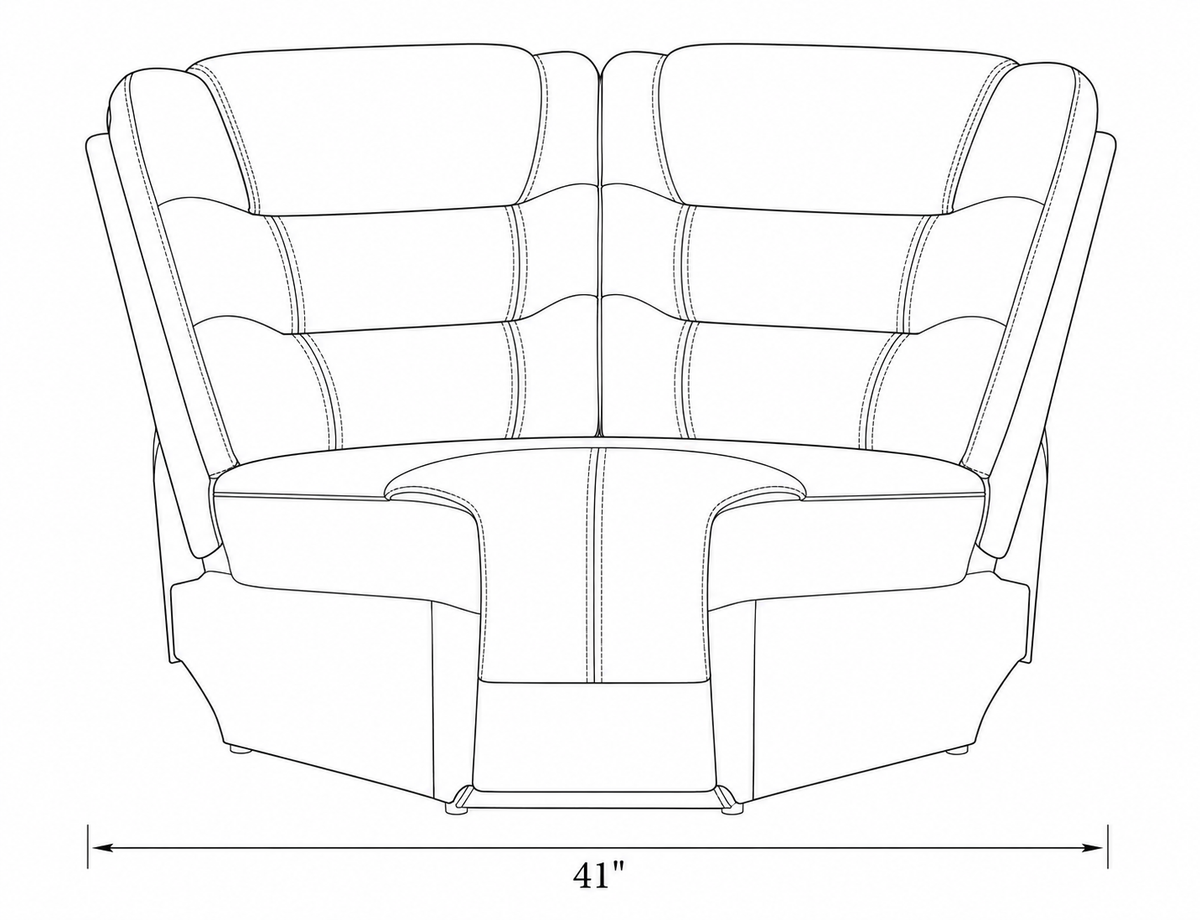 Cedar Brown Fabric 6-Pc Dual Power Reclining Sectional with 2 Power Recliners