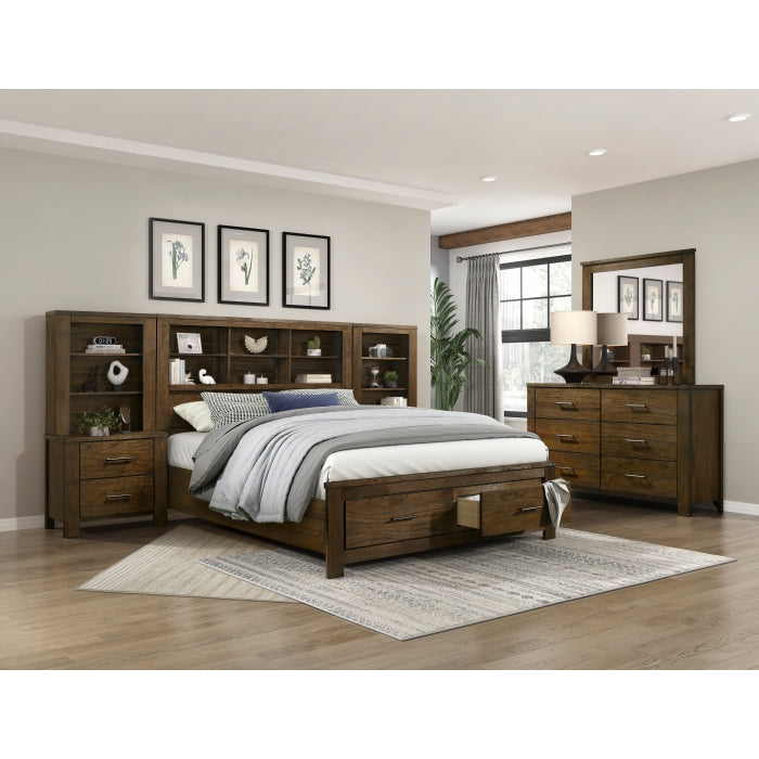 Sullivan Espresso 5pc Bedroom Set Queen Wall Platform Bed