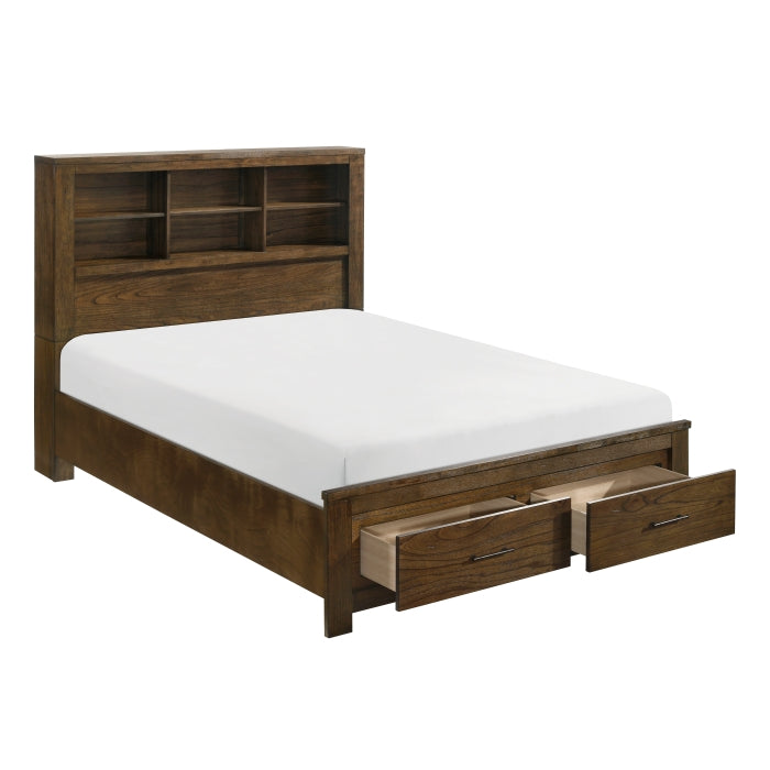 Sullivan Espresso 5pc Bedroom Set Queen Wall Platform Bed