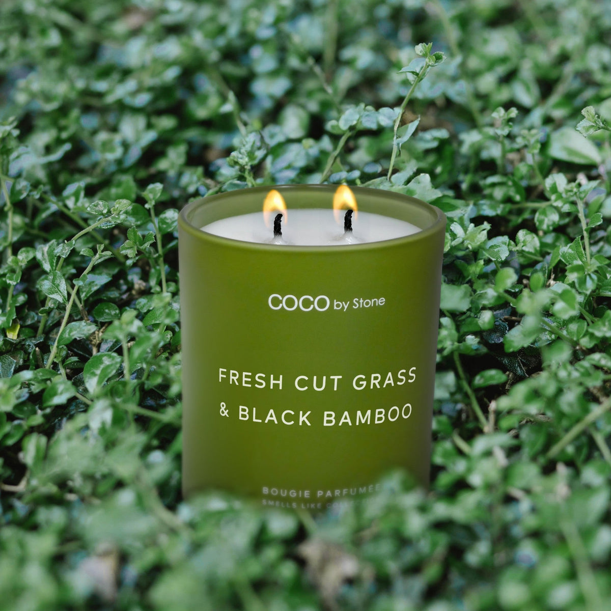 15oz Smells Like Fresh Cut Grass & Black Bamboo Candle - Ornate Home