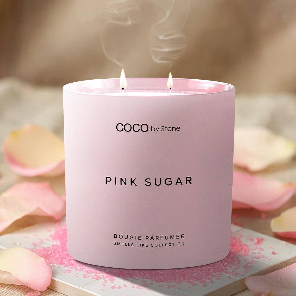 15oz Smells Like Pink Sugar Rock Crystal Candle