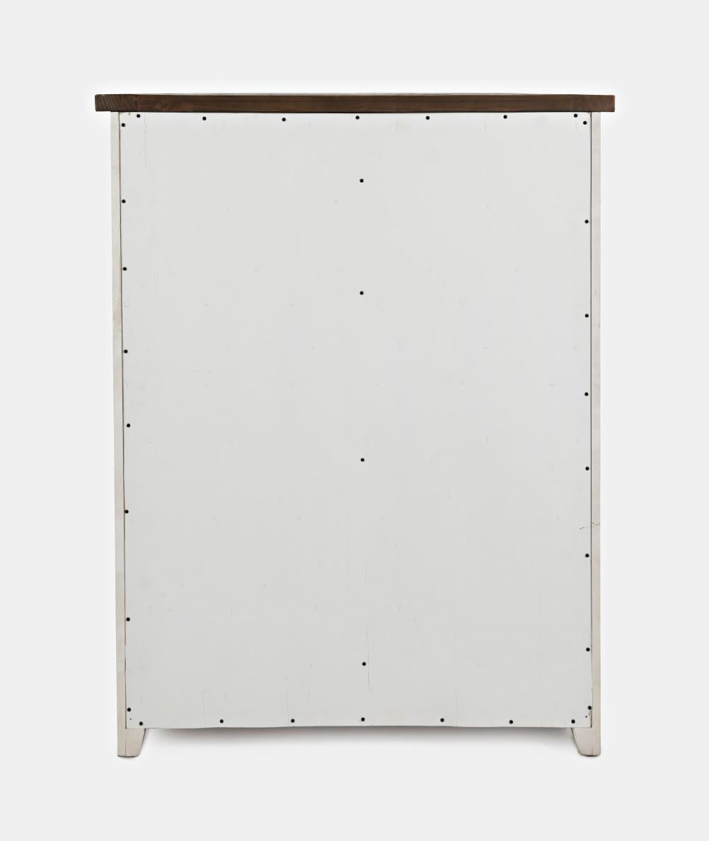 Madison County Vintage White 5-Piece Queen Barn Door Bedroom Set