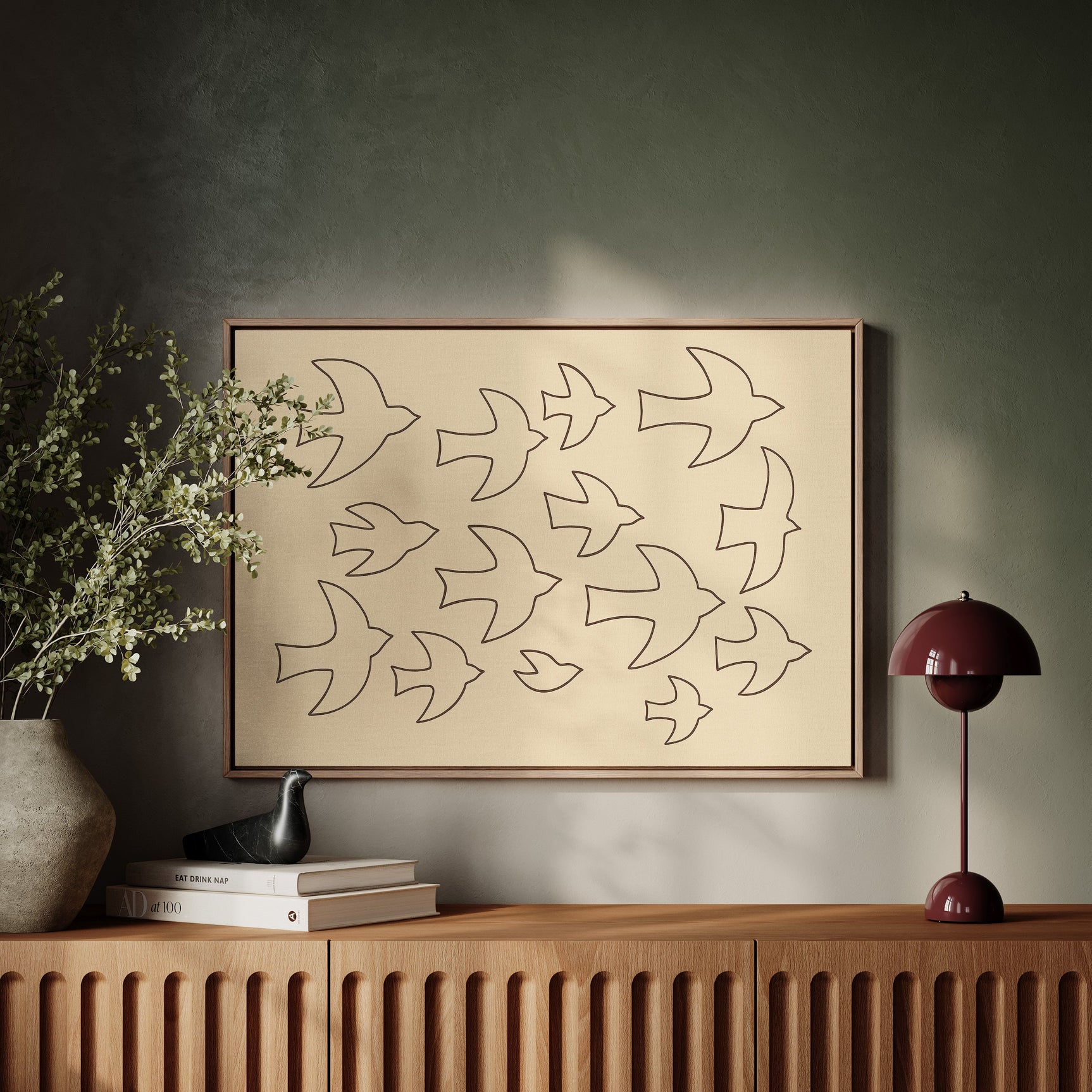 Minimalist Birds in Flight