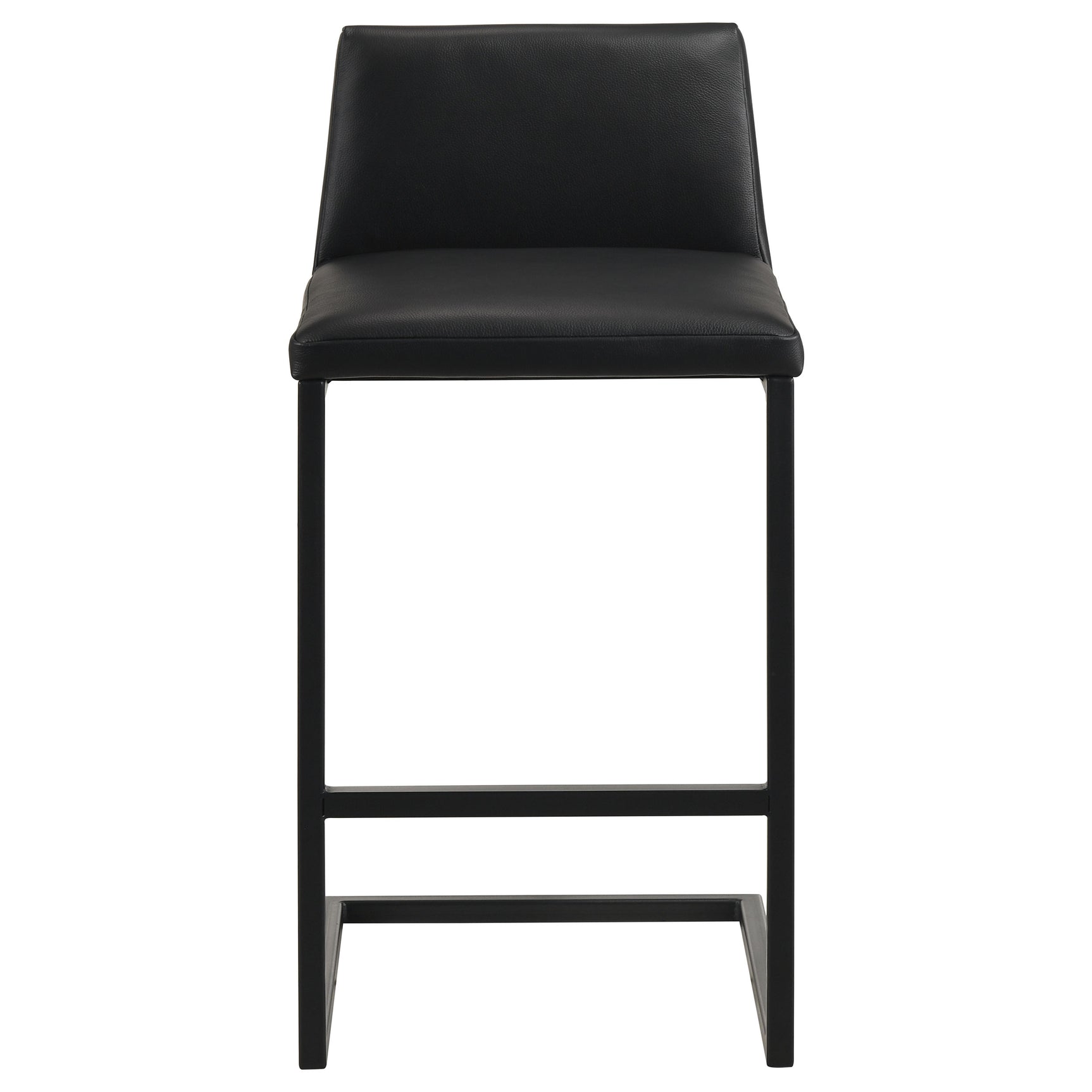 Vardon Black Genuine Leather Bar Stool (Set of 2)