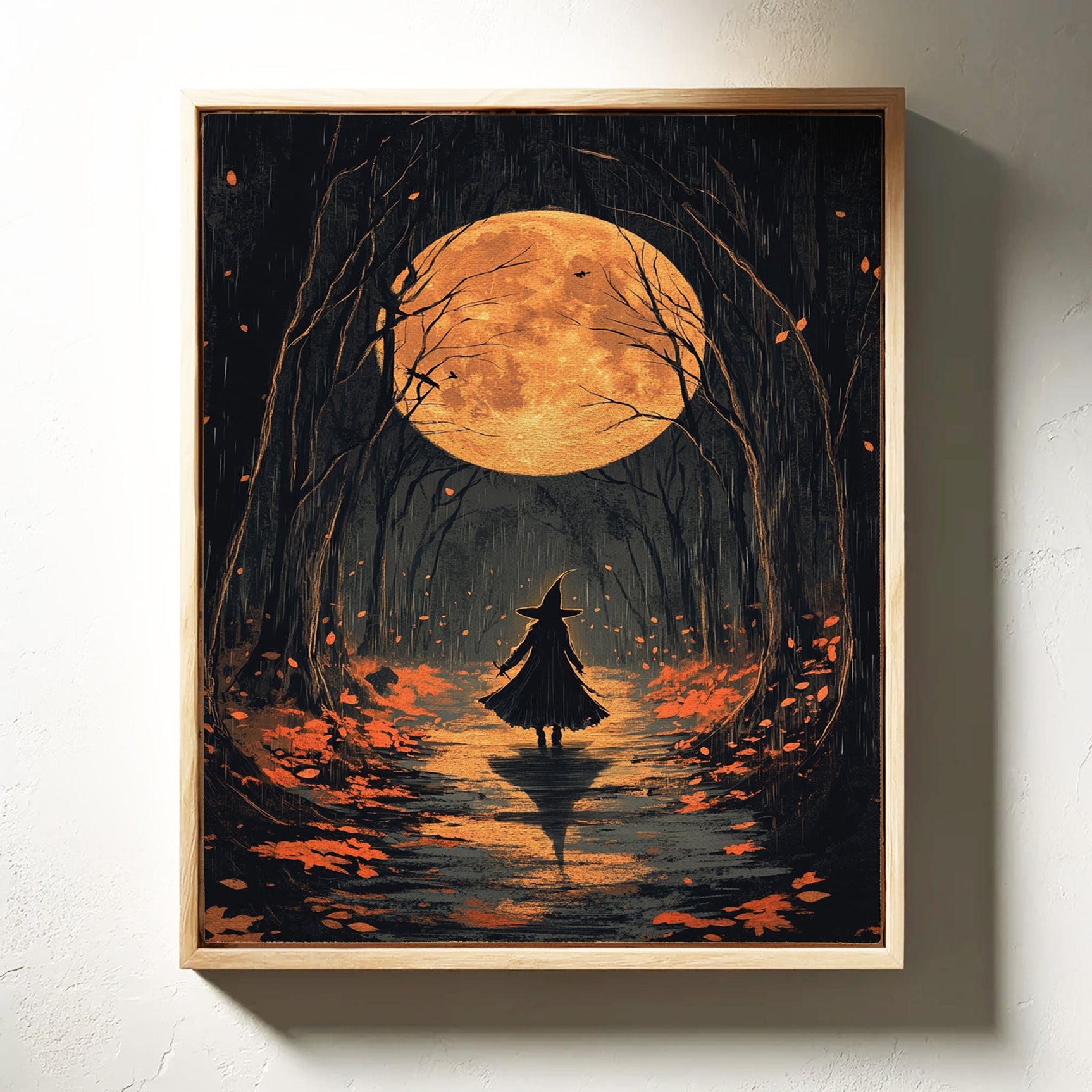 Witch Beneath the Harvest Moonlight