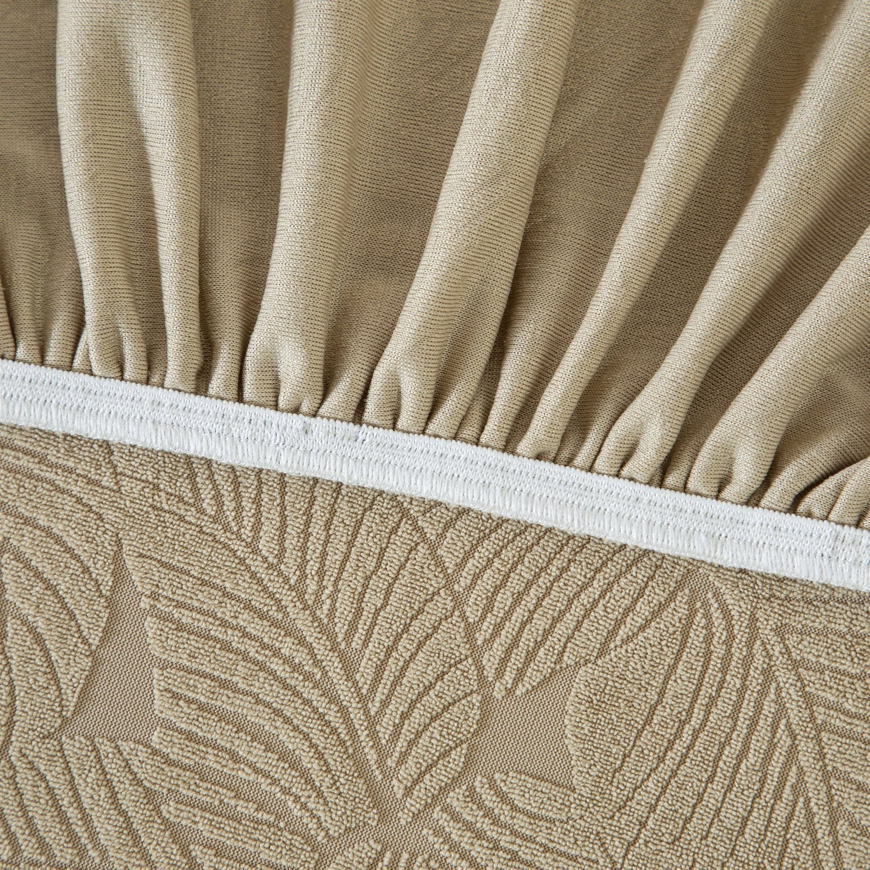 3D Jacquard Leaf Pattern Couch Slipcover, High Stretch Washable Textured Sofa Cover
