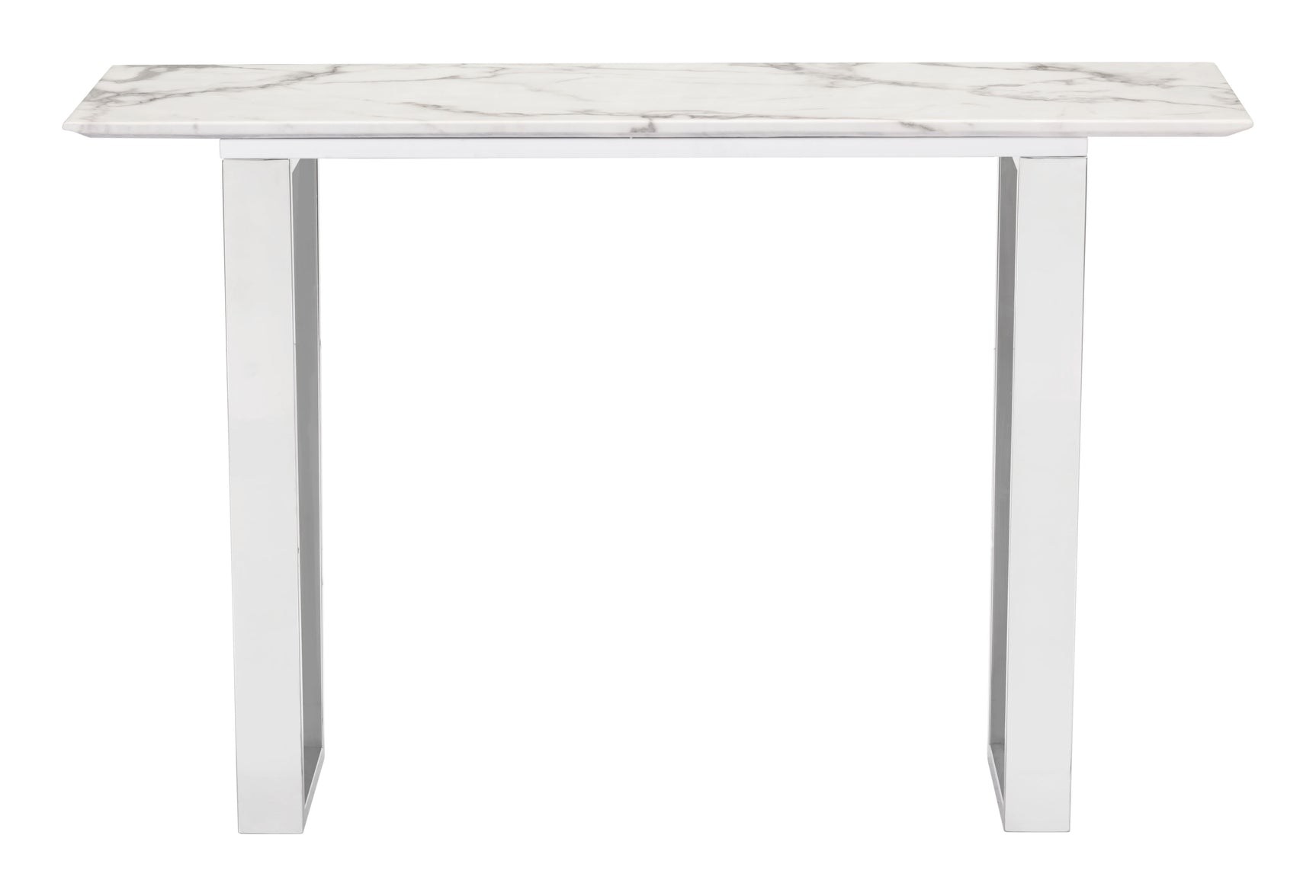 Atlas White & Silver Console Table