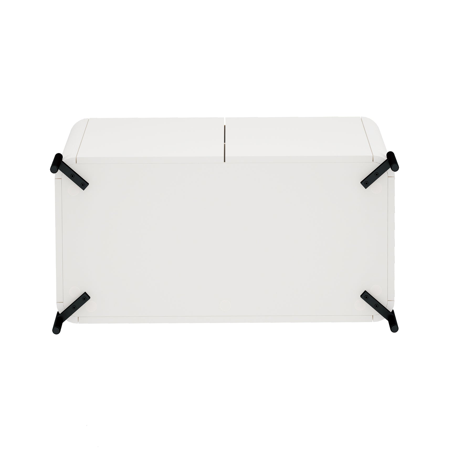 2-Piece Abbey Accent Cabinet and Sideboard in Maple and Off White - Ornate Home