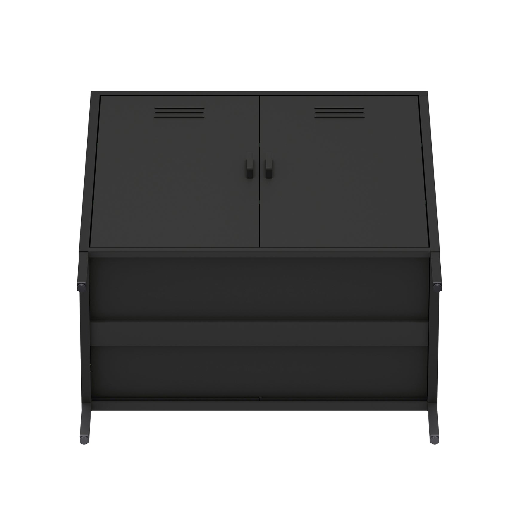 2-Piece Naomi Accent Cabinet and Storage Cabinet in Black - Ornate Home