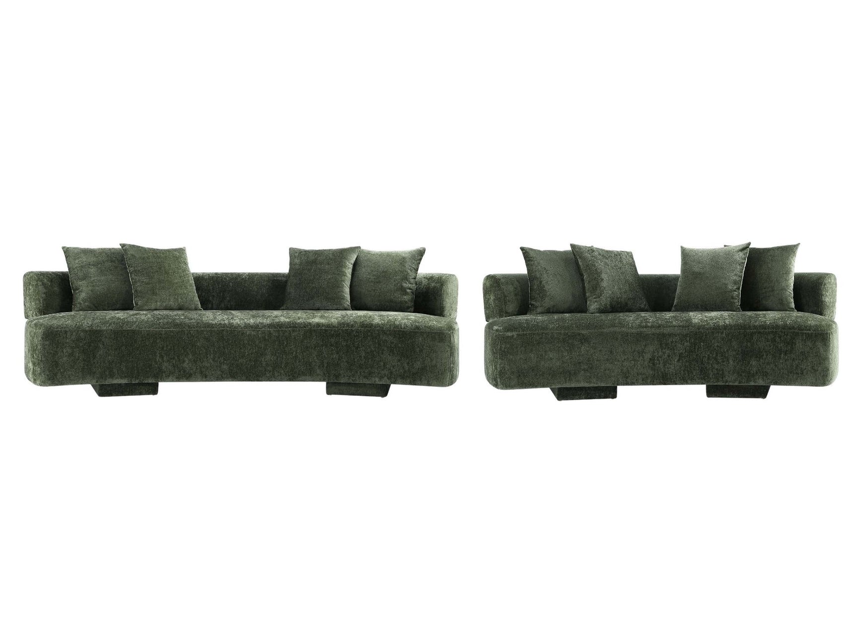 2-Piece Verandah 90.6" Sofa and 112" XL Sofa in Olive Green - Ornate Home