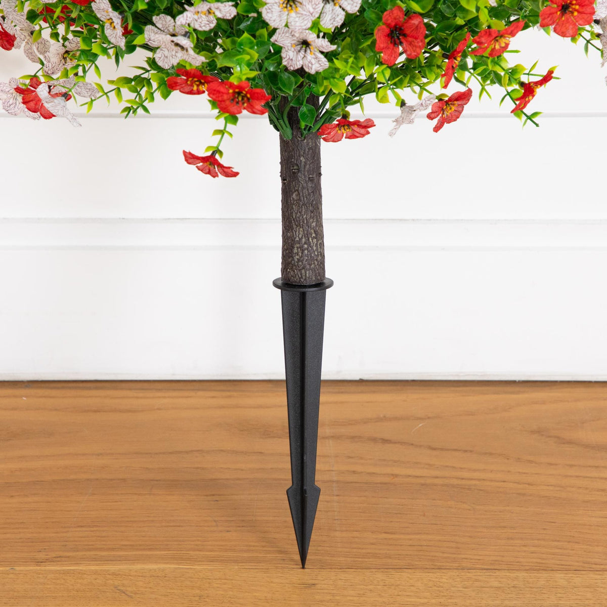 2' UV Resistant Artificial Red, White and Blue Flowering Daisy Bush with Integrated Ground Stake (Indoor/Outdoor) - Set of 2