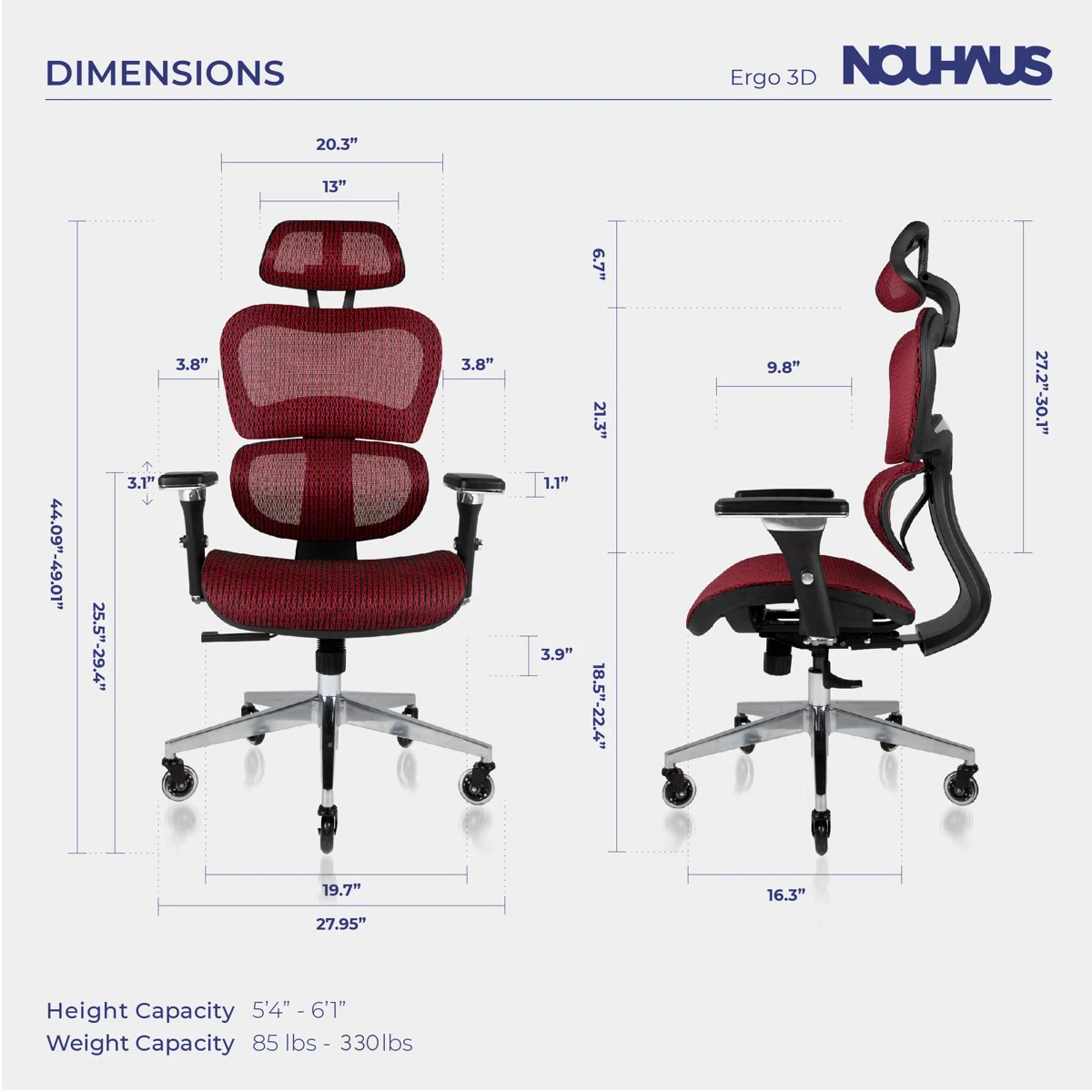 NOUHAUS Ergo3D Ergonomic Office Chair