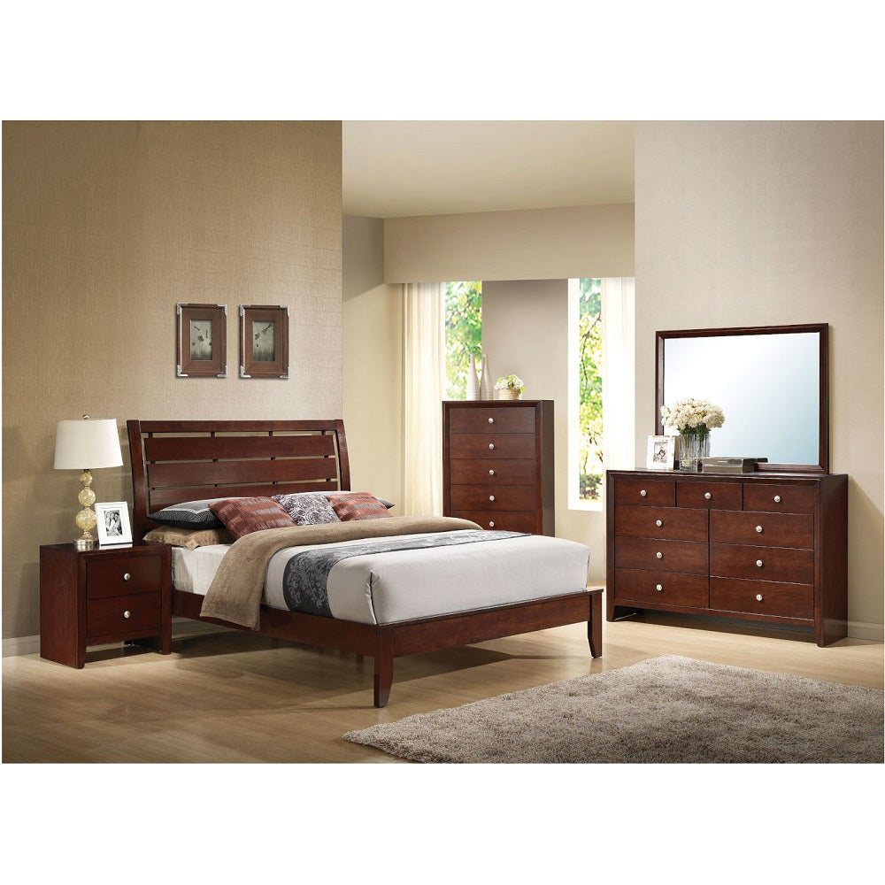 Ilana Brown Cherry Eastern King Bed