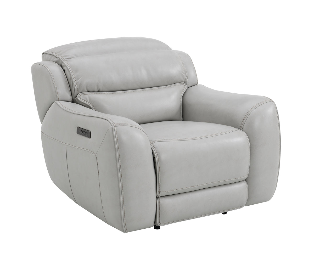 Draper Smoke Leatherette Dual Power Reclining Chair