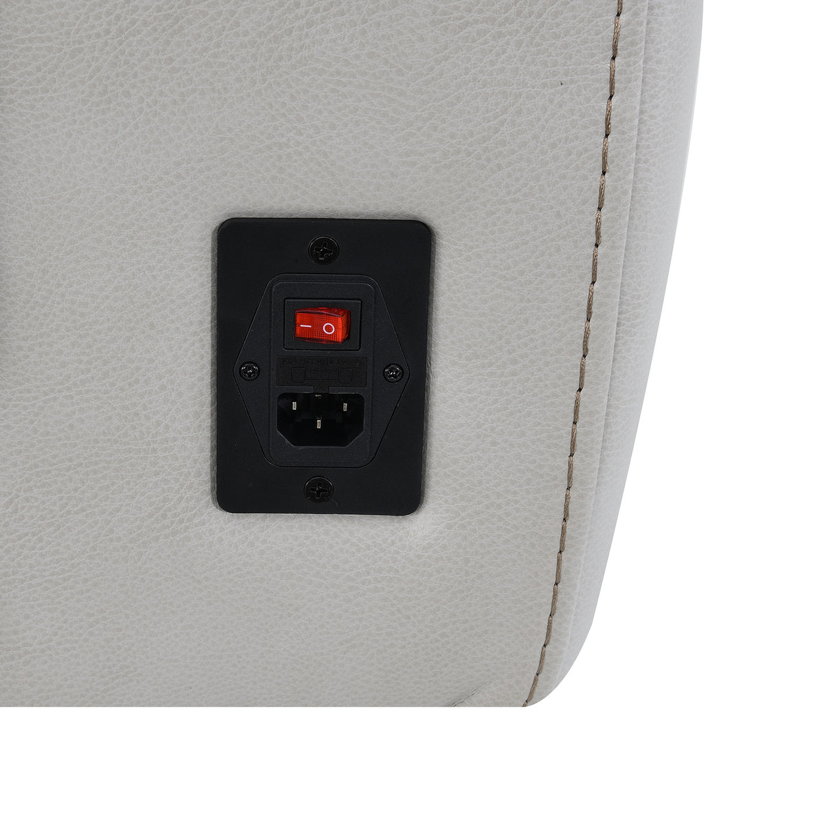 Draper Smoke Leatherette Dual Power Reclining Sofa