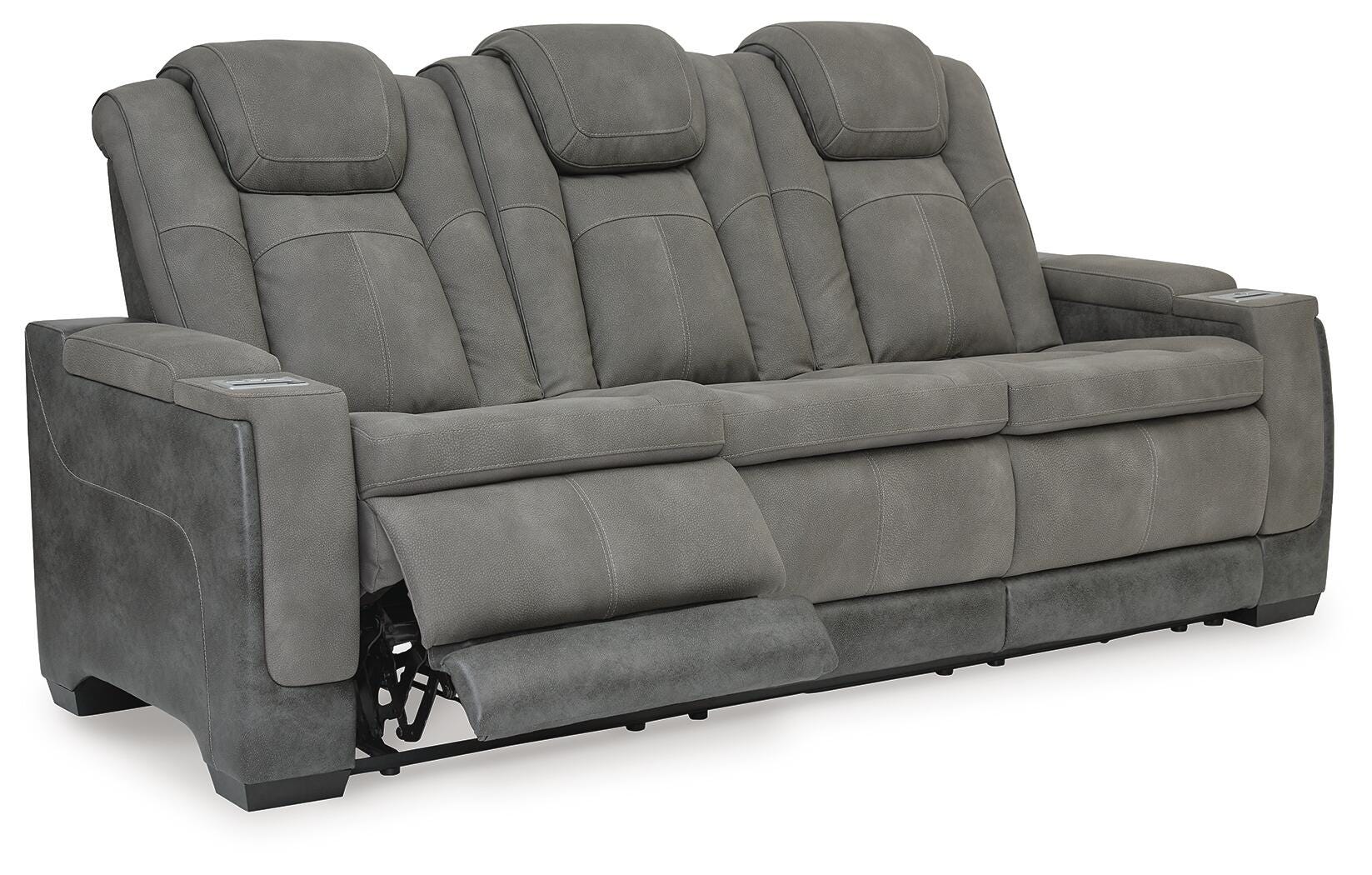 Next-Gen Durapella Slate Power Reclining Sofa and Power Recliner (Online Special Price)