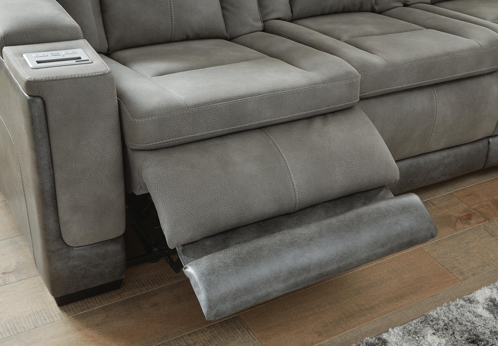 Next-Gen Durapella Slate Power Reclining Sofa and Loveseat (Online Special Price)