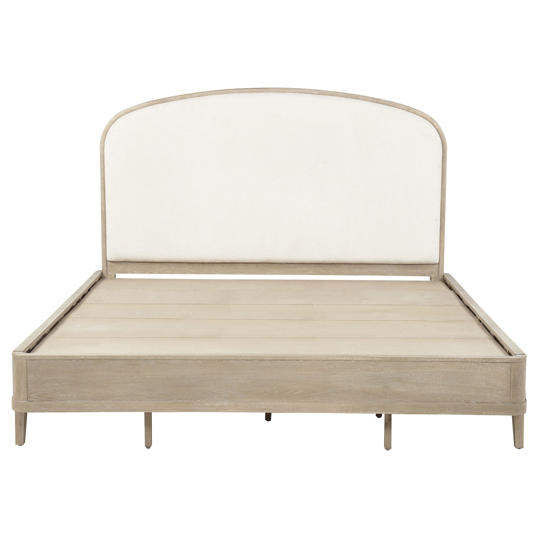 Lucaire Sandstone / Cream California King Upholstered Panel Bed Sandstone