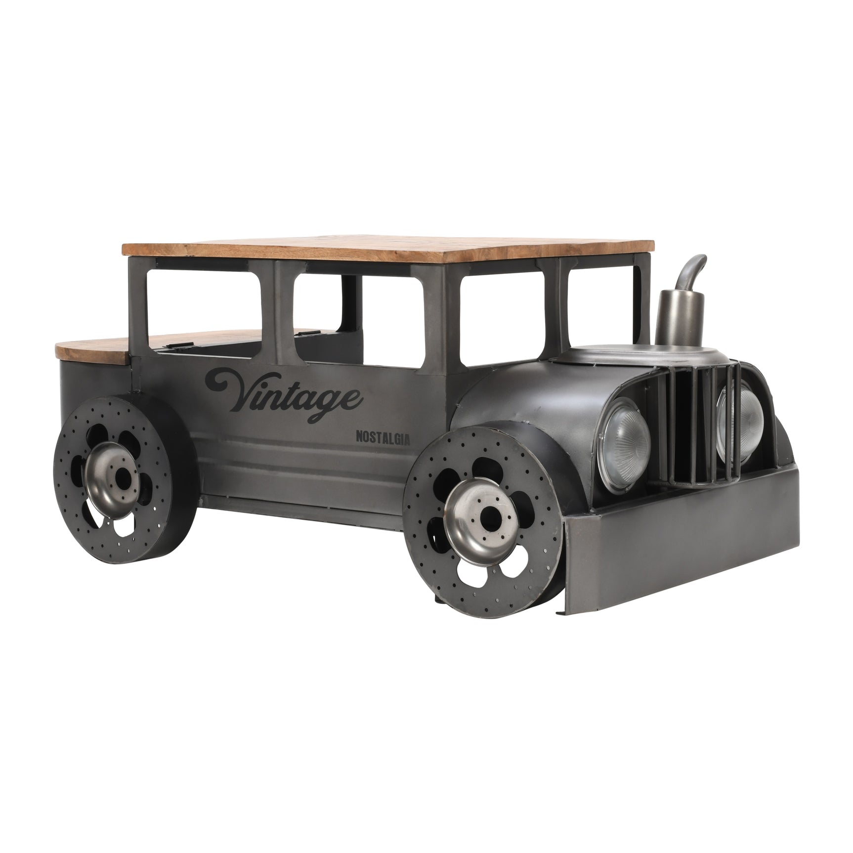 Glory Days Brown/Gray Vintage Car Coffee Table
