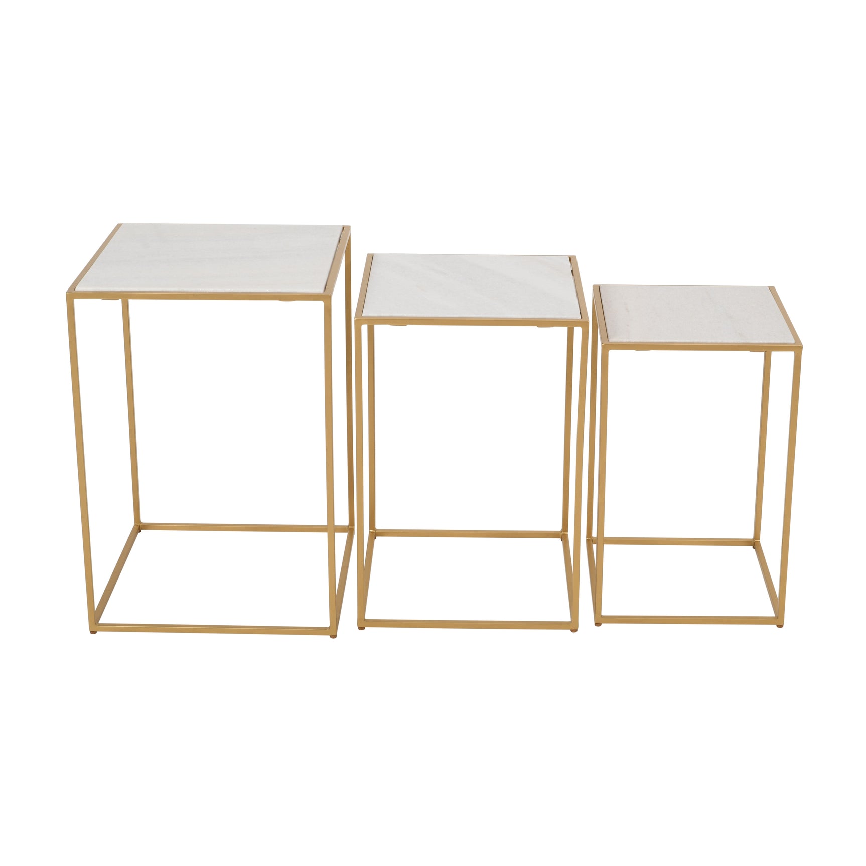 3pc Gold Marble Nesting Set