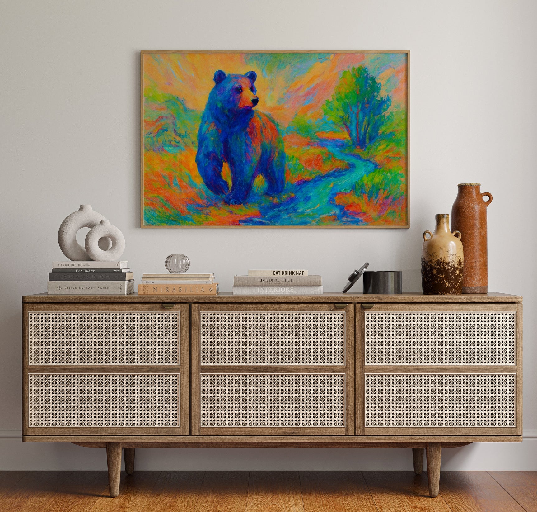 Chromatic Bear by the Riverbend