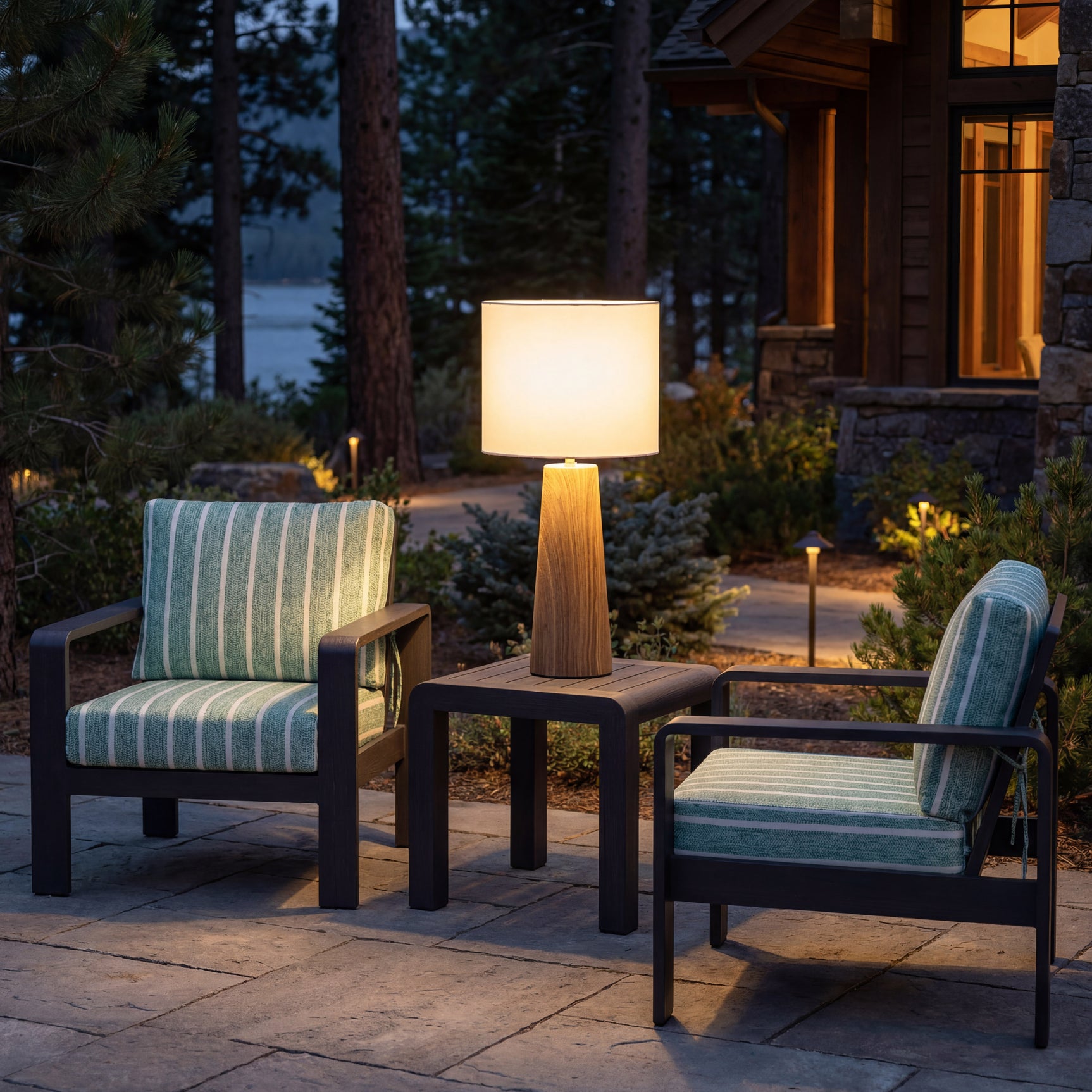 Woonari Brown Solar Table Lamp
