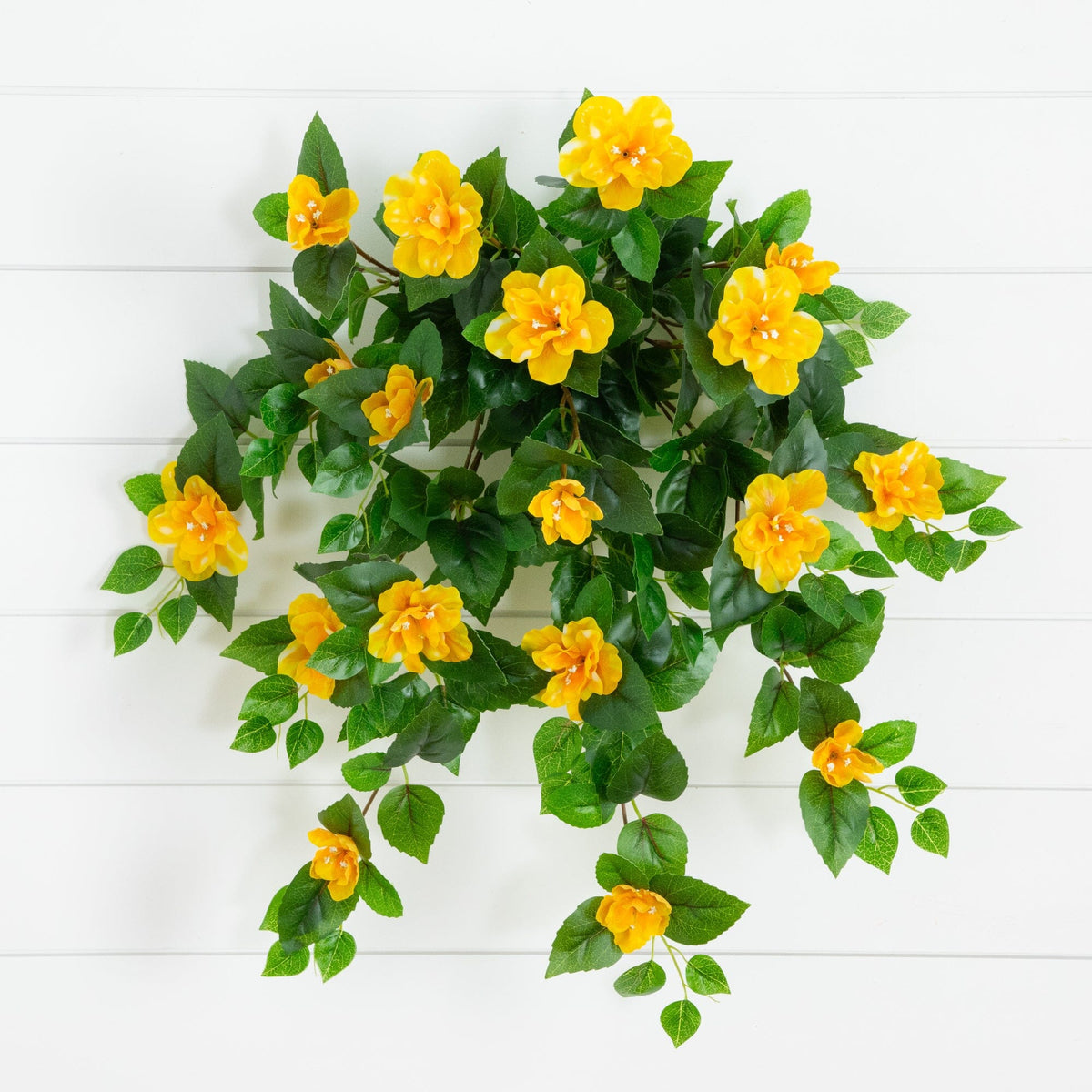 24" UV Resistant Artificial Azalea Hanging Plant (Indoor/Outdoor) - Set of 3