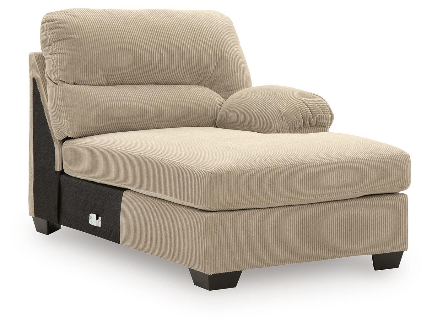 SimpleJoy Sand 3-Piece Sectional and Ottoman