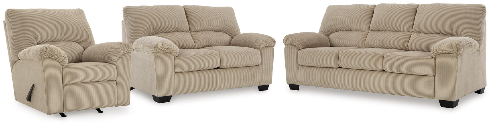 SimpleJoy Sand Sofa, Loveseat and Recliner (Online Special Price)