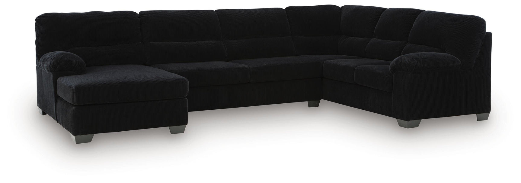 SimpleJoy Onyx 3-Piece Sectional with LAF Chaise