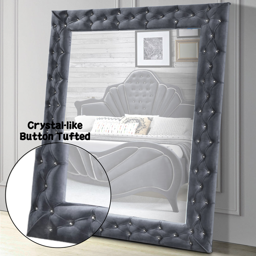 Dante Gray Accent Floor Mirror