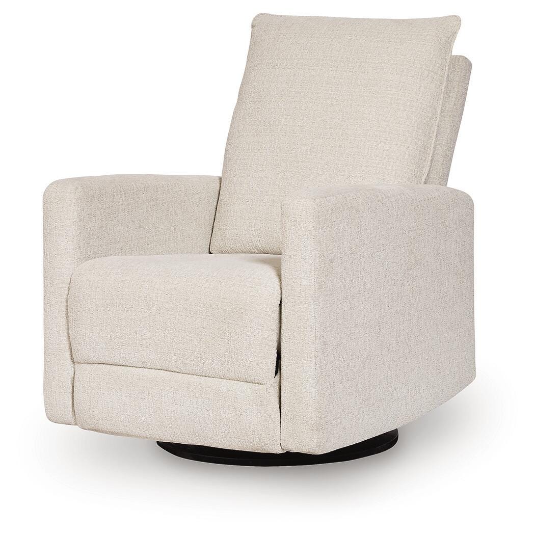 Oaklynn-Manor Canvas Swivel Glider Recliner
