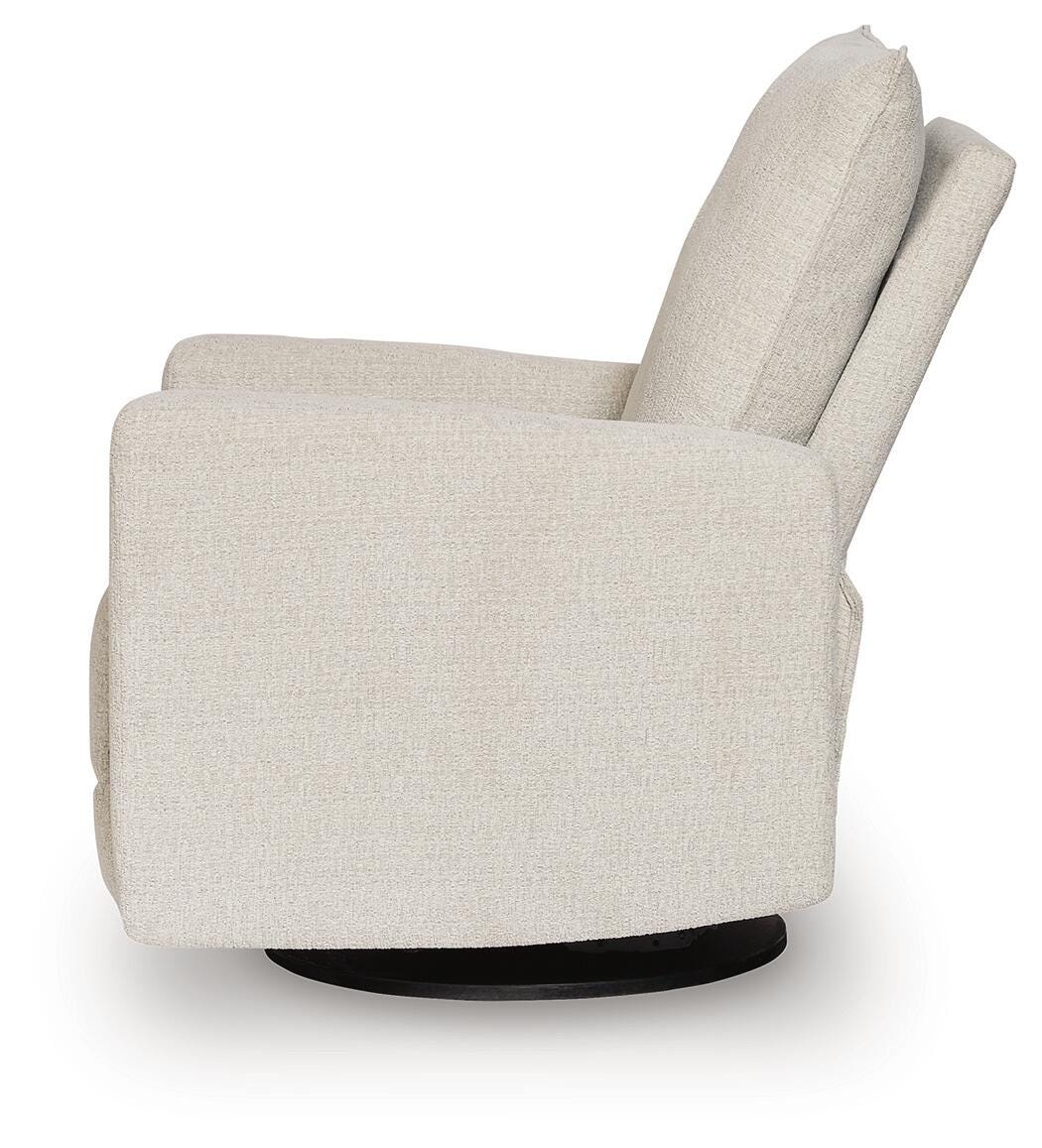 Oaklynn-Manor Canvas Swivel Glider Recliner
