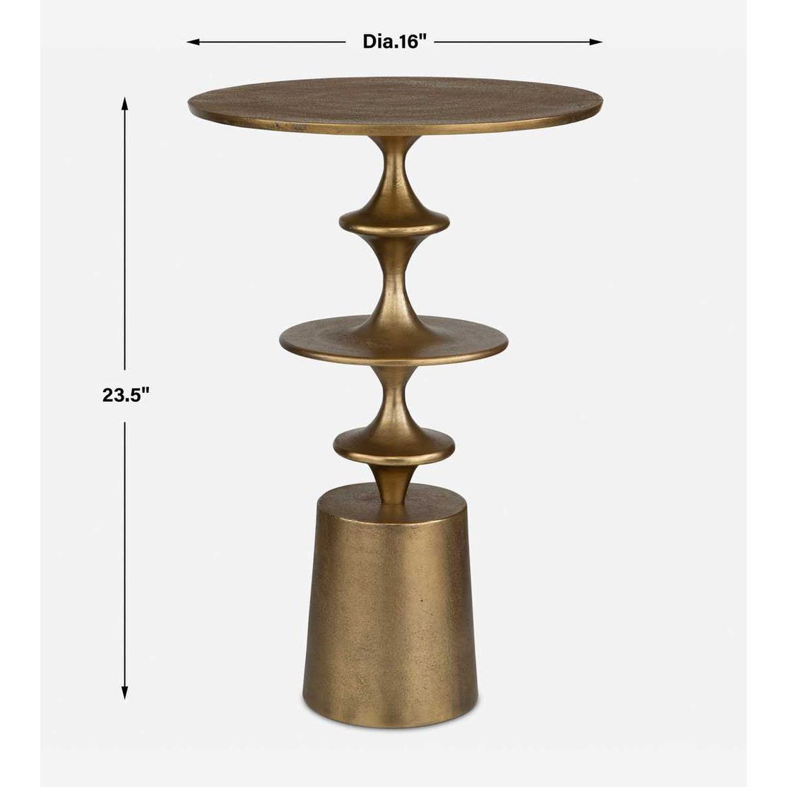 Flight Brass Accent Table