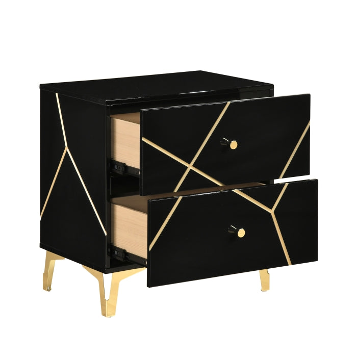 Orlo Black Nightstand