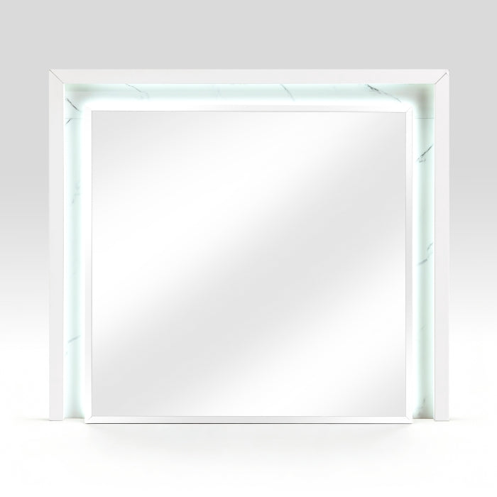 Ripple White Mirror