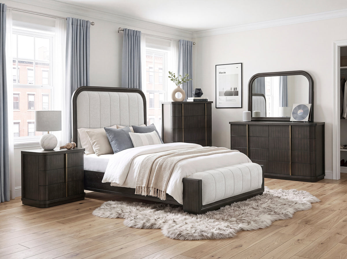 Veluto Charcoal Queen Bed