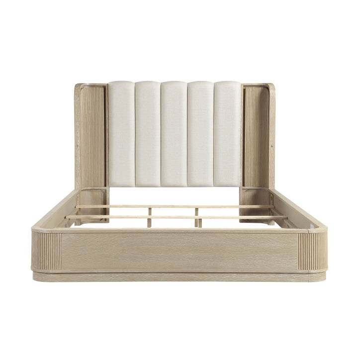 Ribbon Beige Queen Bed