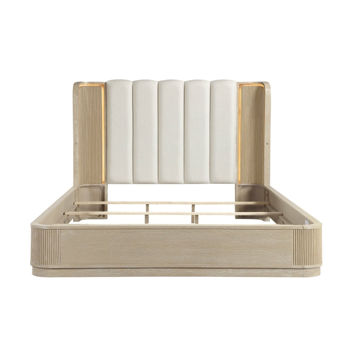 Ribbon Beige Queen Bed