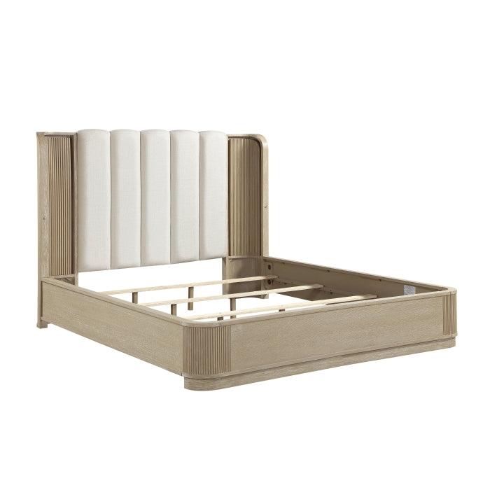 Ribbon Beige Queen Bed