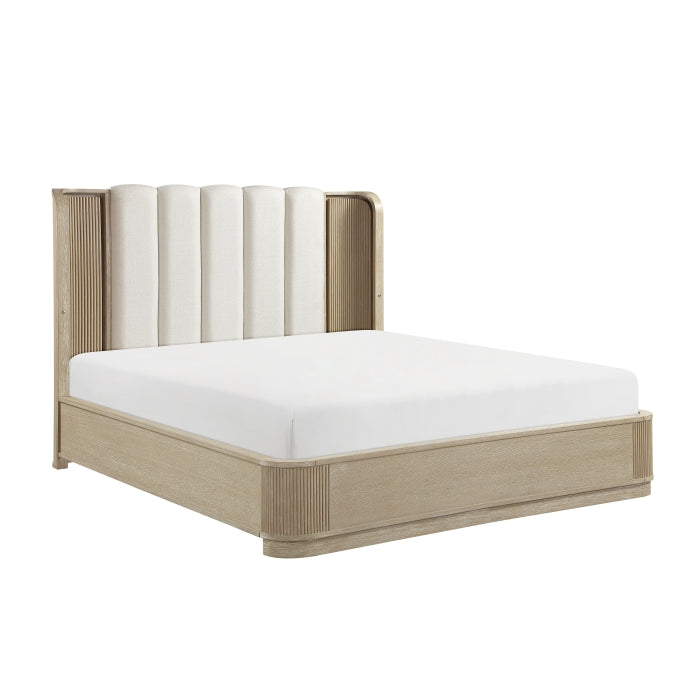 Ribbon Beige Queen Bed
