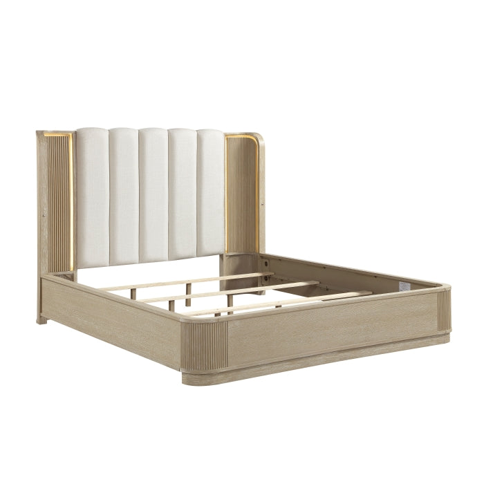 Ribbon Beige Queen Bed