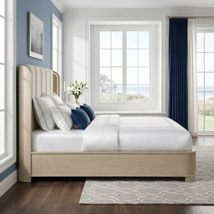 Ribbon Beige Queen Bed