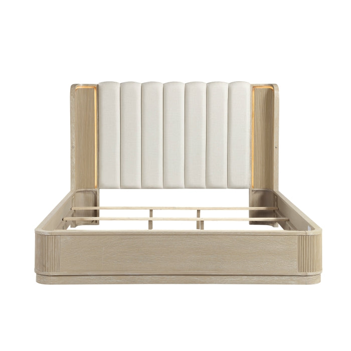 Ribbon Beige Eastern King Bed