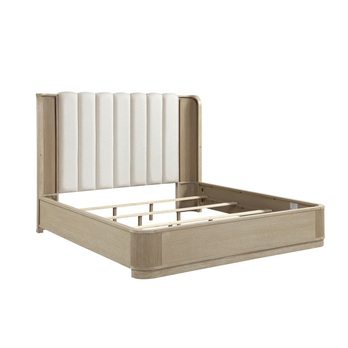 Ribbon Beige Eastern King Bed
