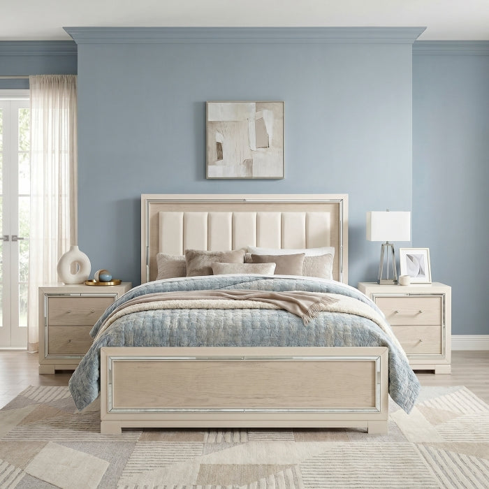 Alabaster Beige Queen Bed