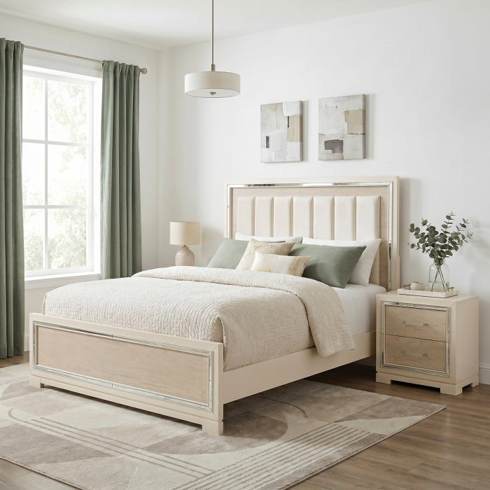 Alabaster Beige Queen Bed