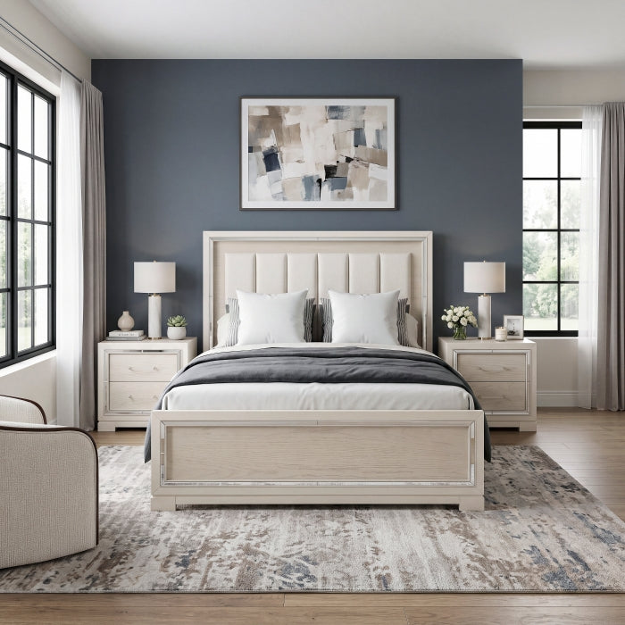 Alabaster Beige Queen Bed