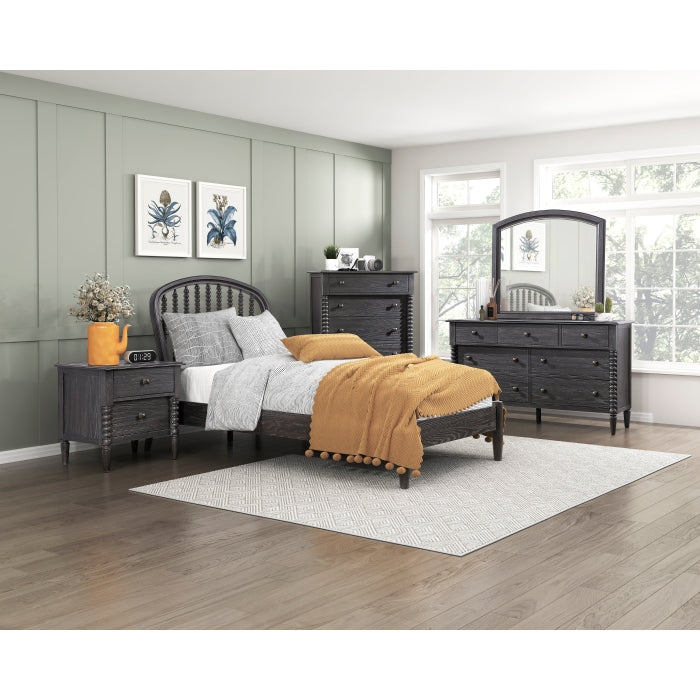 Olson Blue Twin Platform Bed