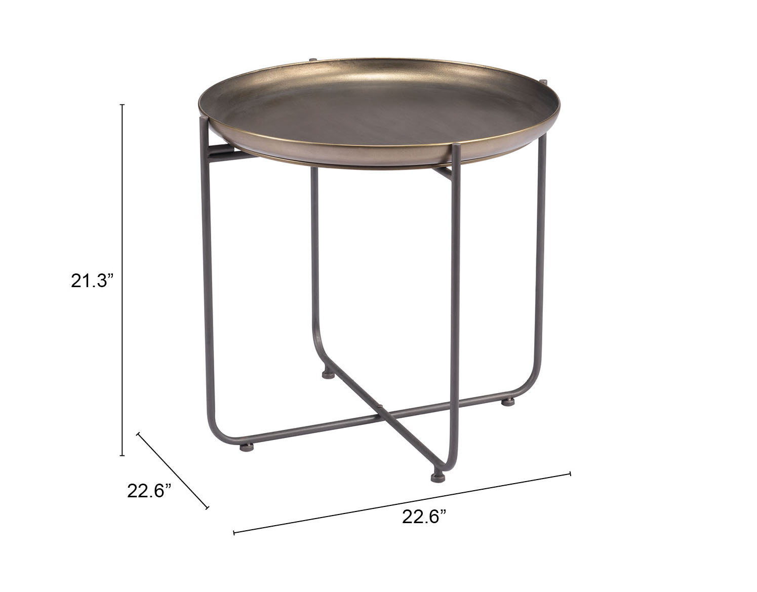 Bronson Bronze Side Table